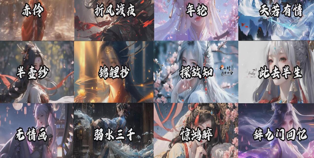 十二首古风DJ音乐合集！适合放车里听。1080P格式